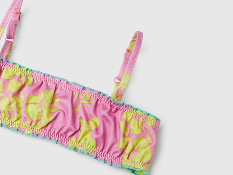 Strandbikini mit Blumendruck
