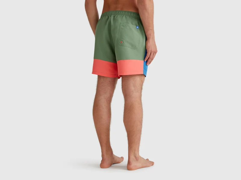 Farbblock-Badeshorts