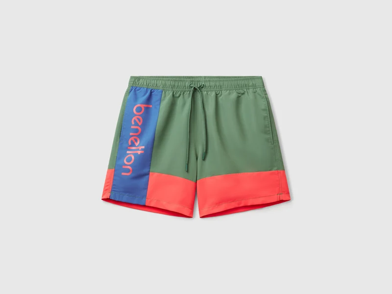 Farbblock-Badeshorts