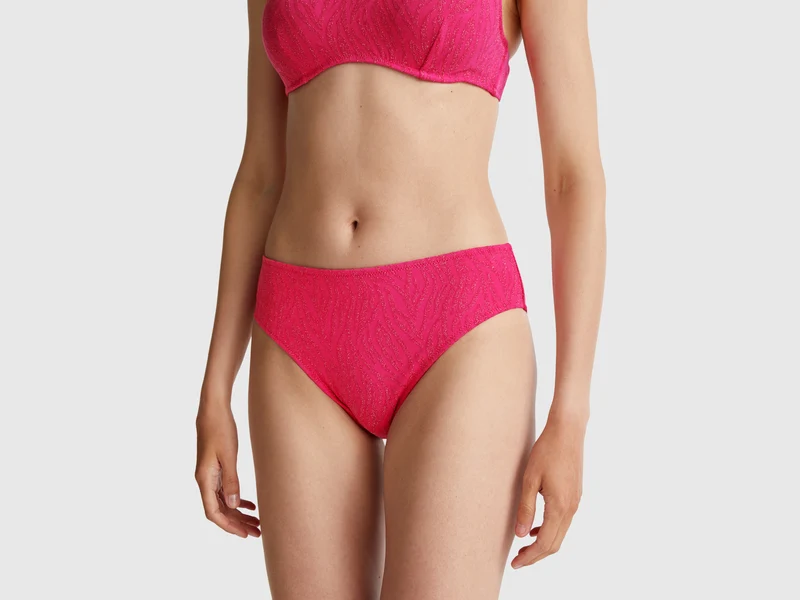Badeanzug-Slip mit Animal-Print an der Seite