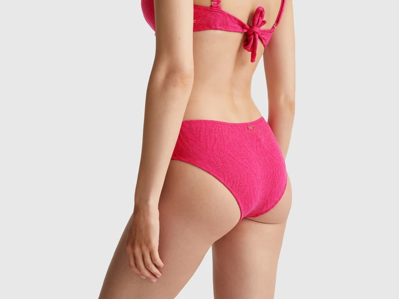 Badeanzug-Slip mit Animal-Print an der Seite