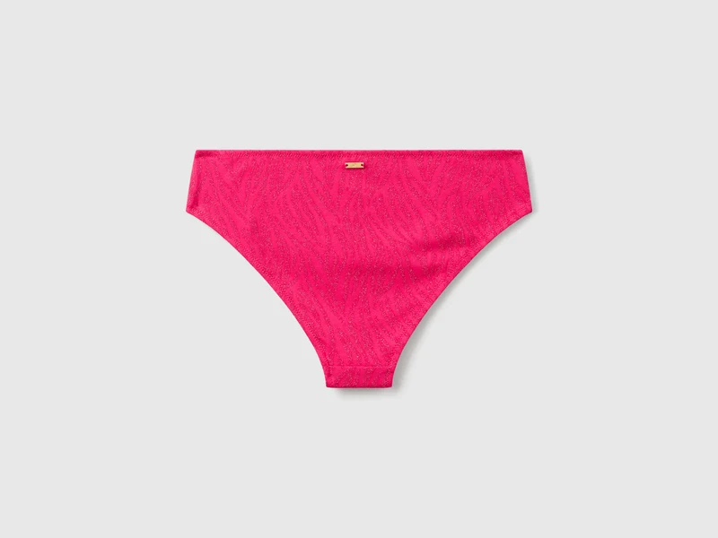 Badeanzug-Slip mit Animal-Print an der Seite
