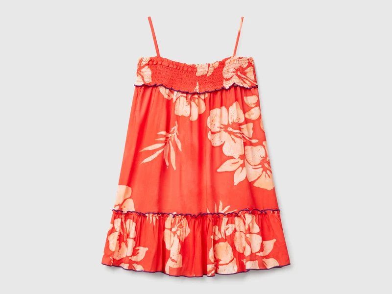 Fließendes Kleid mit Blumenprint