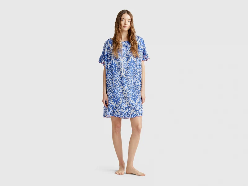 Kaftan mit Blumendruck