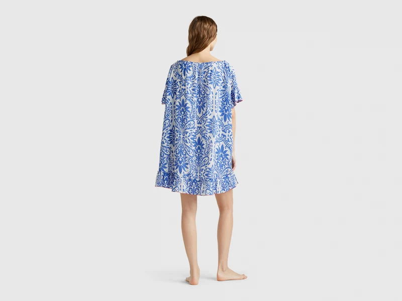Kaftan mit Blumendruck