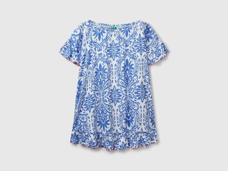 Kaftan mit Blumendruck
