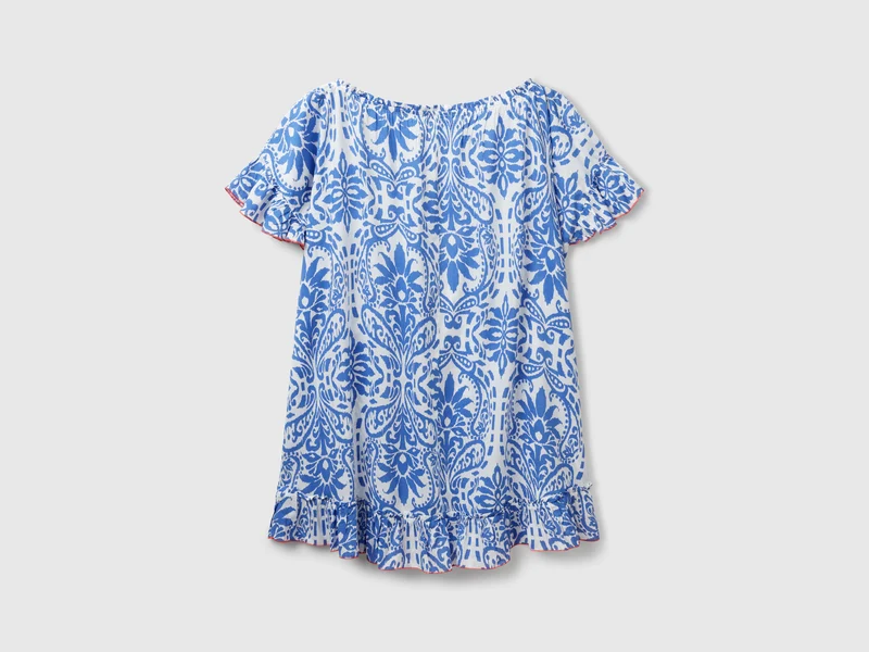 Kaftan mit Blumendruck