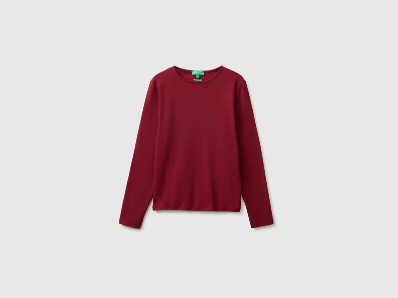 Schmal geschnittenes Langarm-T-Shirt