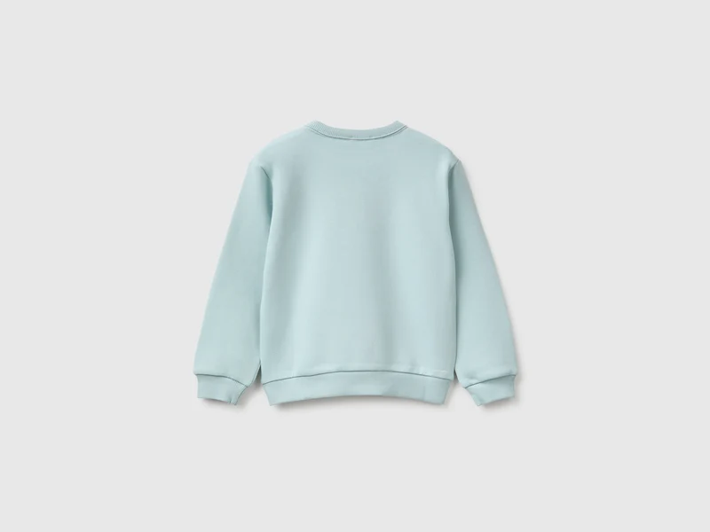 Geschlossenes Sweatshirt mit Glitzerdruck
