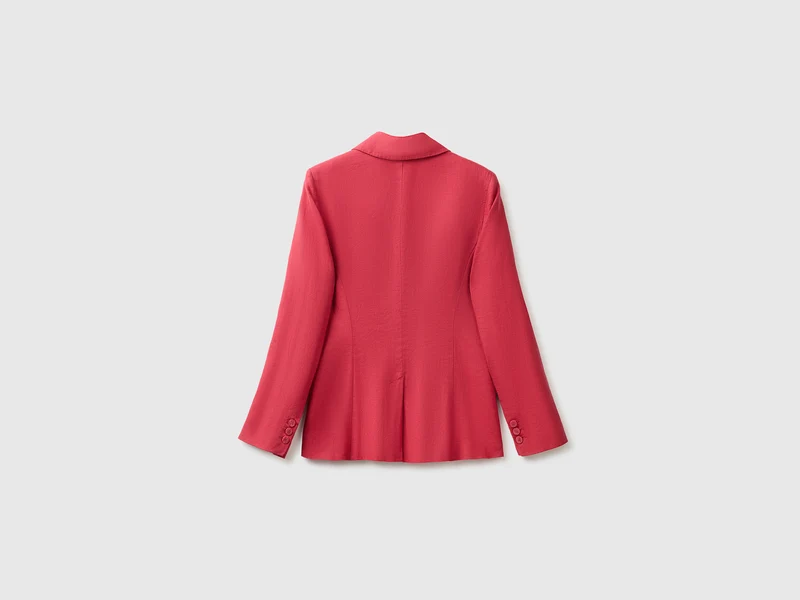 Einreihiger Blazer aus reinem Leinen