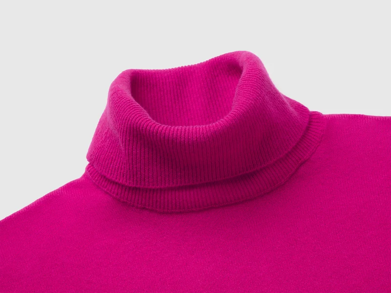 Rollkragenpullover aus 100 % Merinowolle