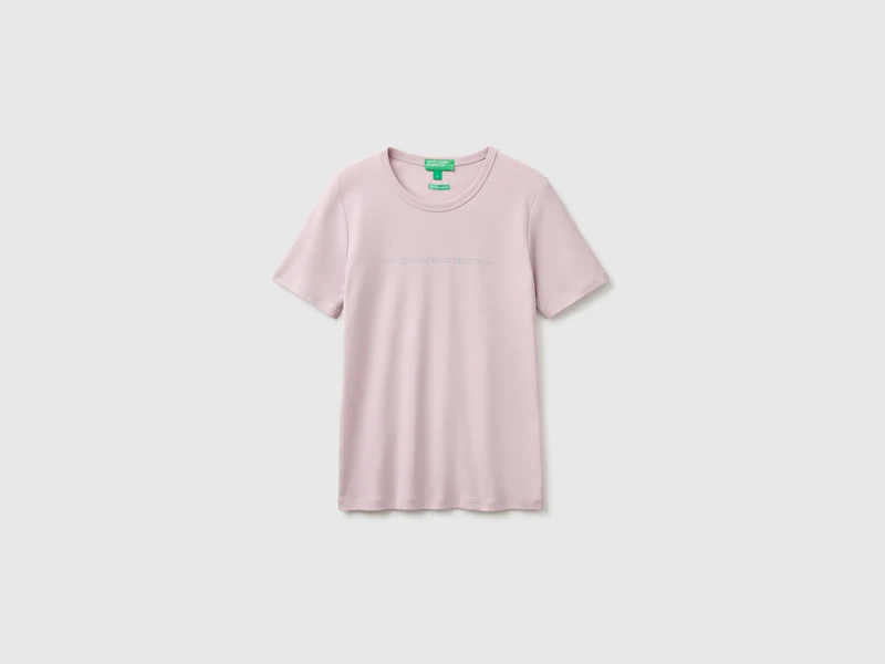 Kurzärmeliges T-Shirt mit Glitzerlogo