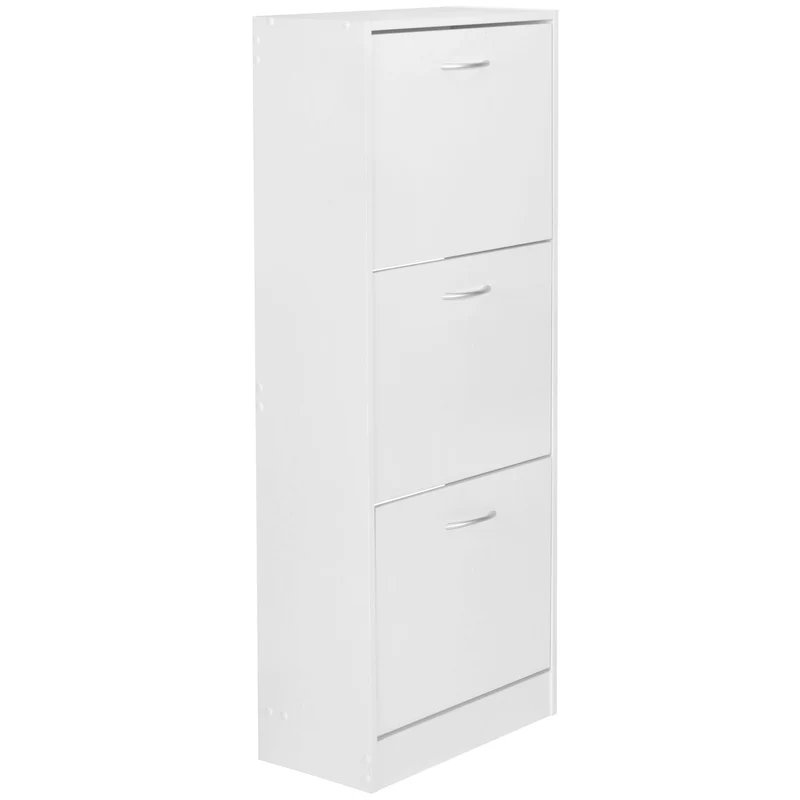 Schuhschrank 3 Fächer klappbar 125cm für 18 Paar modern