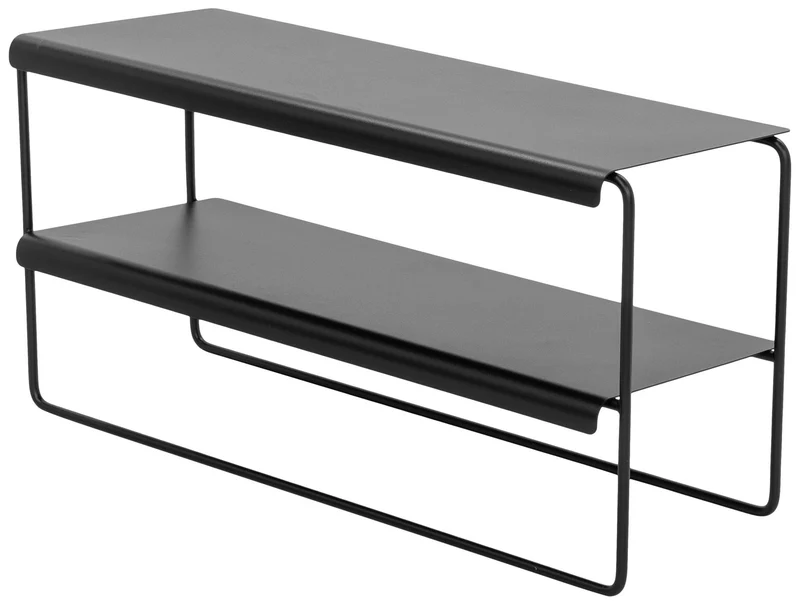 Spinder NIVO 70 Stahl Schuhregal, Modernes Design, Schwarz