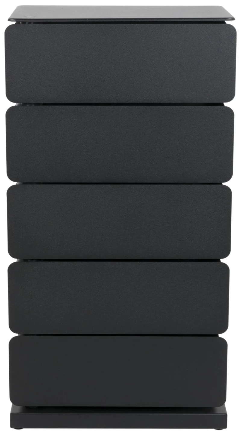 Spinder JOEY 5 Dresser: Minimalistischer Stahl-Schuhschrank, Schwarz