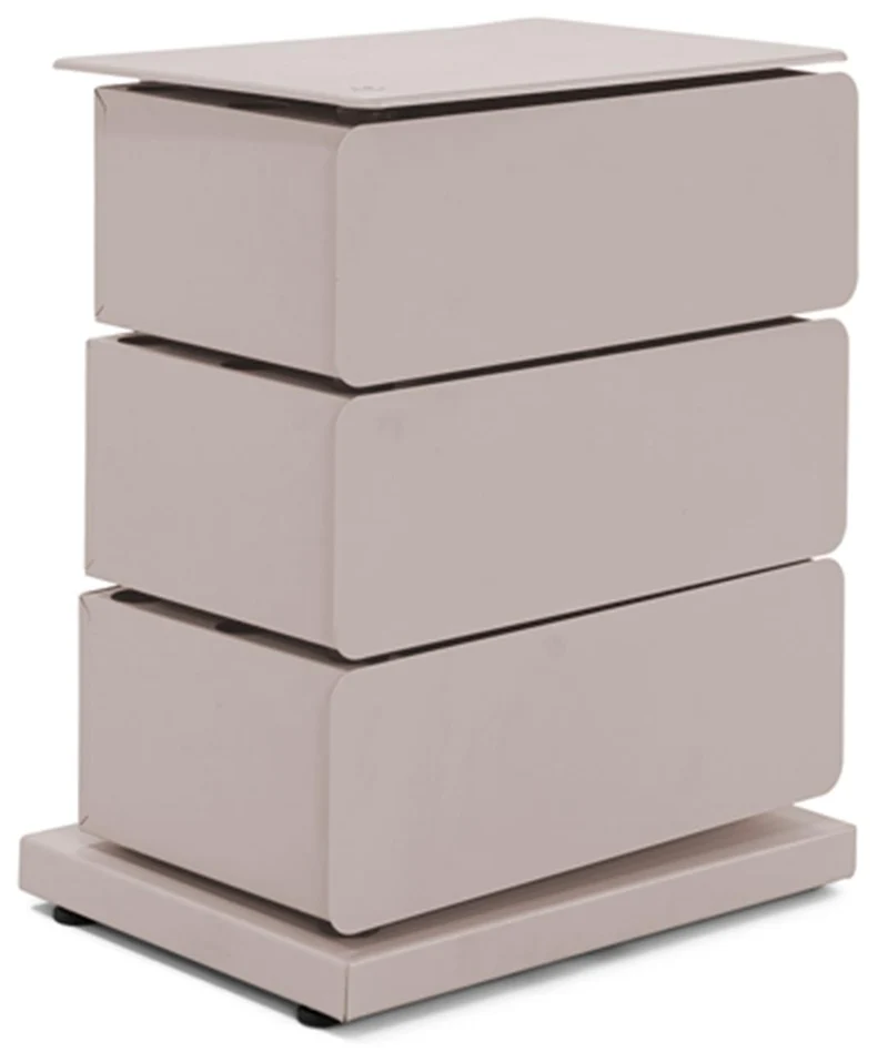 Spinder JOEY 3 Dresser: Moderner Stahl-Schuhschrank in Silky Taupe