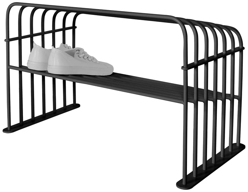 Spinder GRID 70 Stahl Schuhregal, Modernes Design, Schwarz