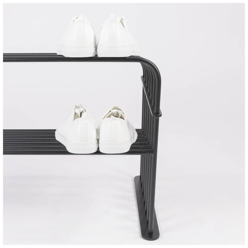 Spinder Schuhregal Stahl Modernes Design Schwarz