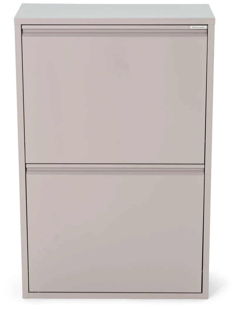 Mülltrenner GIGI 4 Abfalltrenner 2 Klappen Silky Taupe Spinder Design
