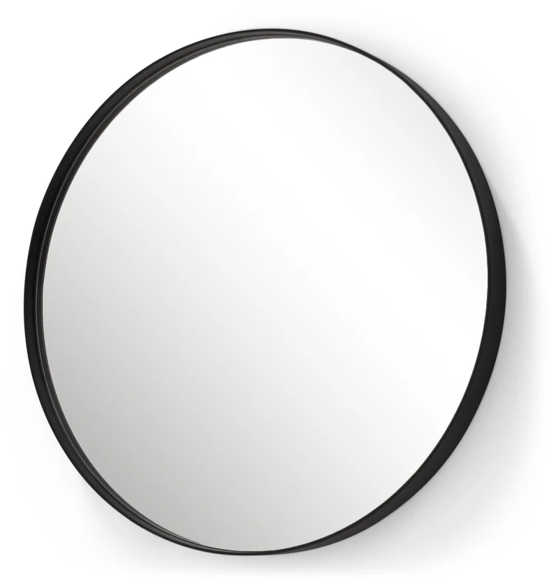 Runder Spiegel DONNA 6 Minimalistischer Stil Stahl Schwarz von Spinder