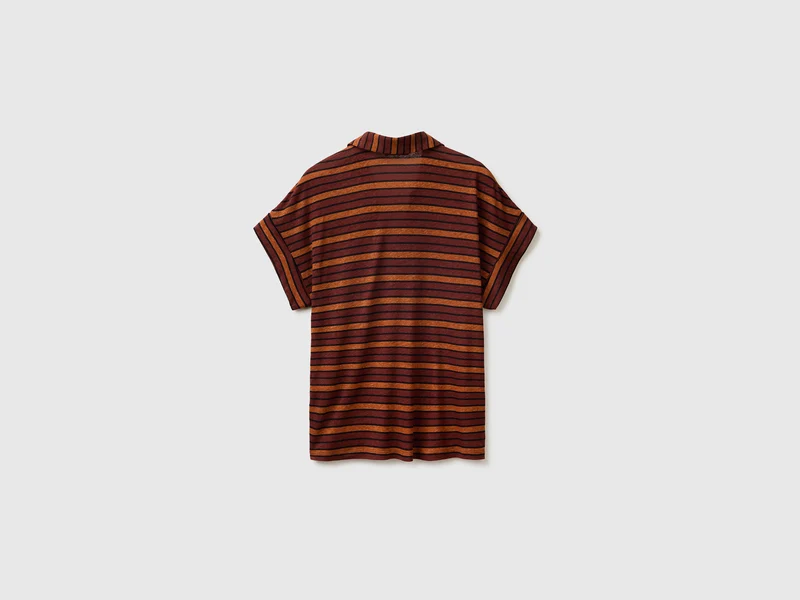 Gestreiftes Polo-Neck-T-Shirt