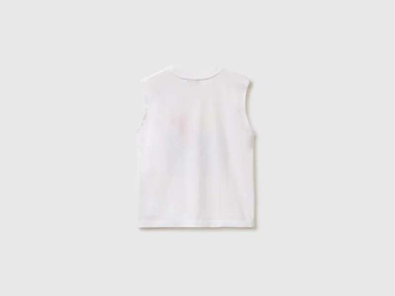 Oversize-Tanktop mit Print und Stickerei