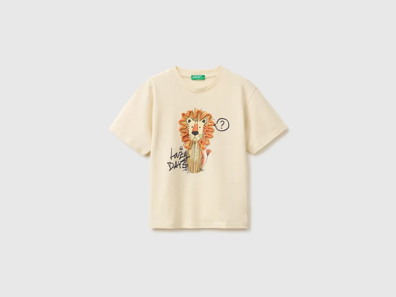 T-Shirt mit Löwenmuster