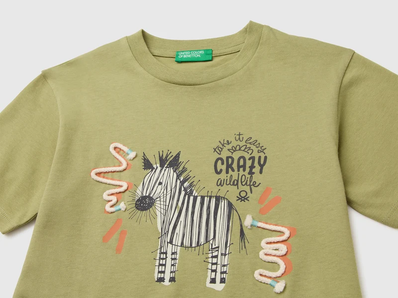 T-Shirt mit Zebramuster