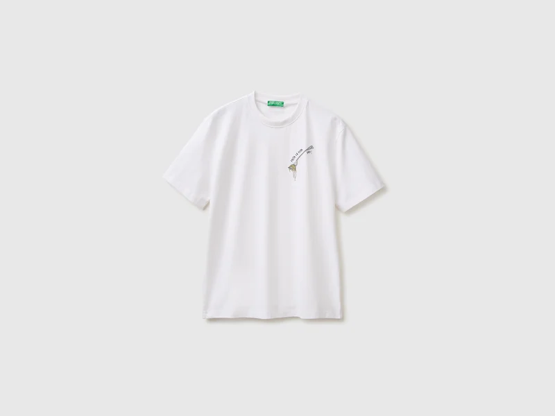 Normal geschnittenes T-Shirt mit Aufdruck