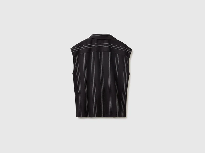 Wickelbluse aus Leinenmischgewebe