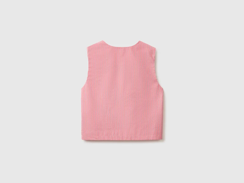 Ärmellose Bluse mit Schnürung