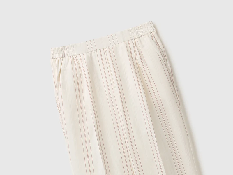 Gestreifte Leinenmischhose