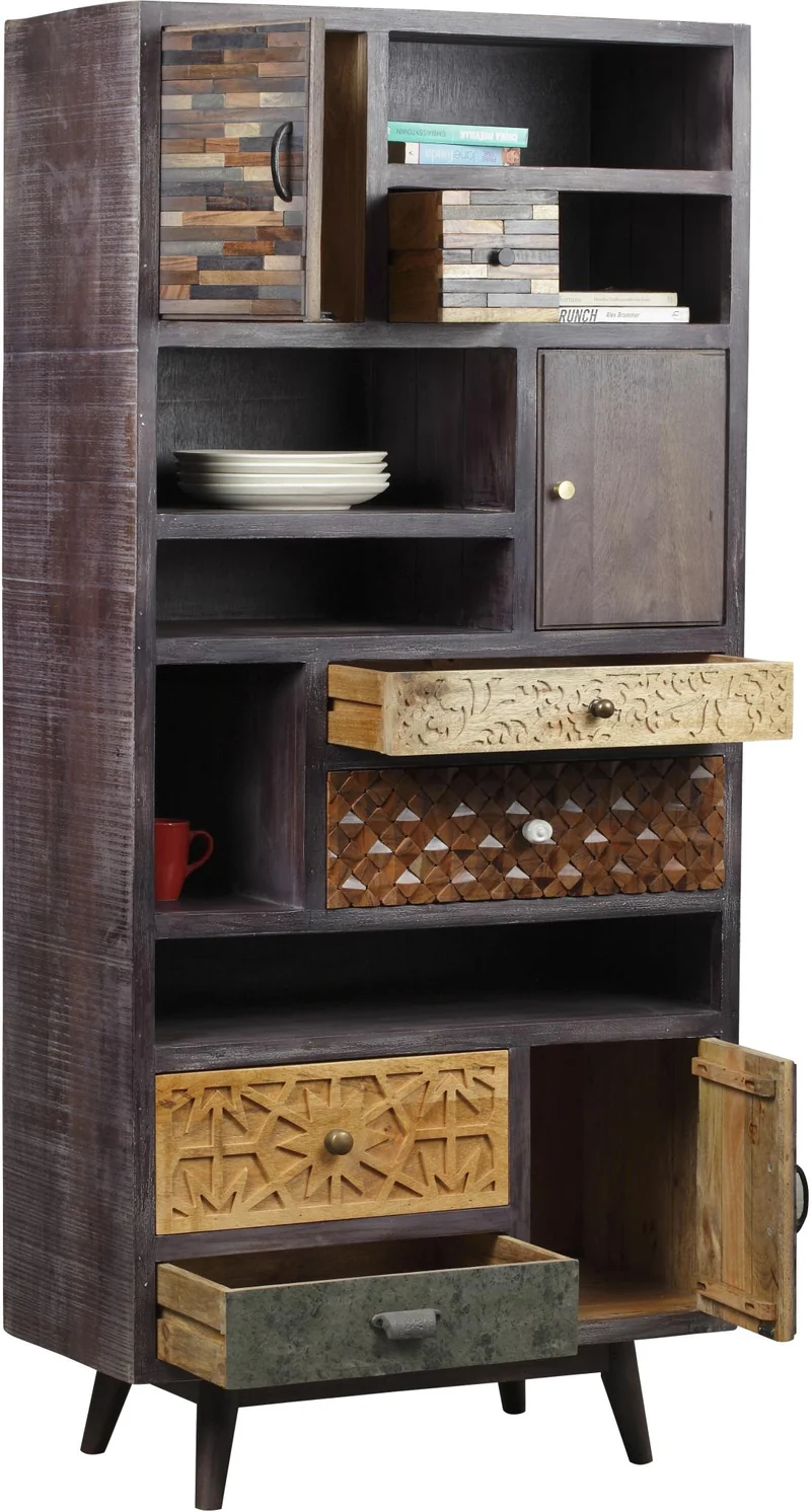 Regal TOBOL aus Mango, Akazie, MDF FSC Recycled