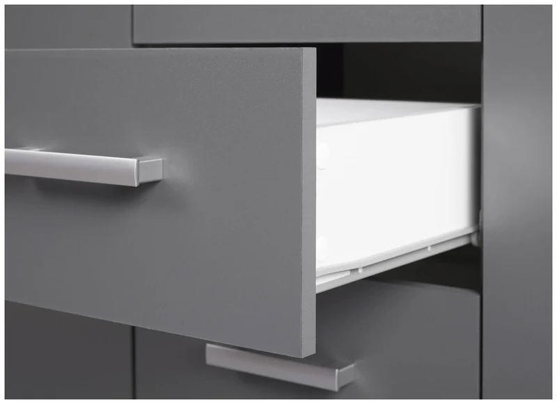 Sideboard Kommode ELENZIO 2T4S Graphit Grau mit 2 Türen 4 Schubladen