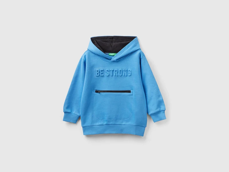 Sweater mit Print und Tasche