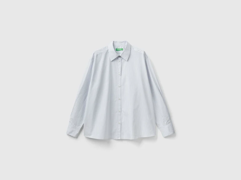 Boxy-Fit-Bluse in 100% Baumwolle