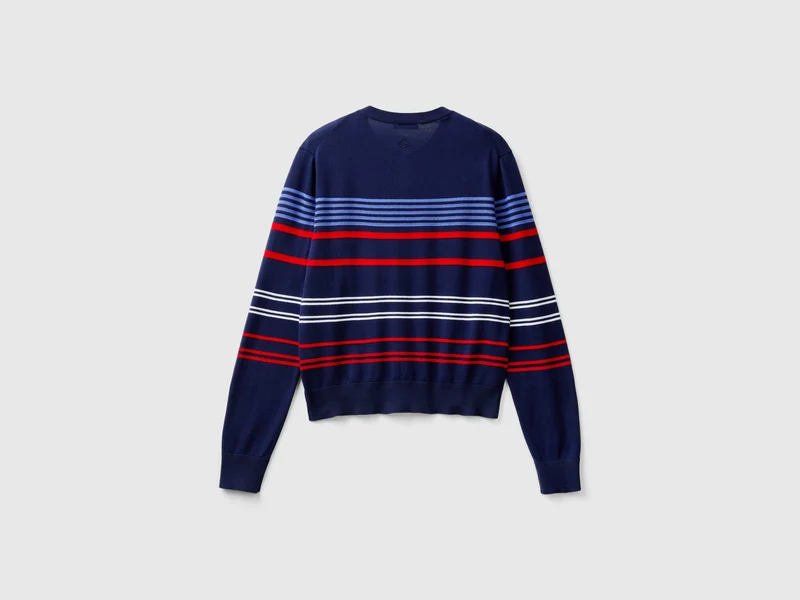 Gestreifter Cardigan aus reiner Baumwolle
