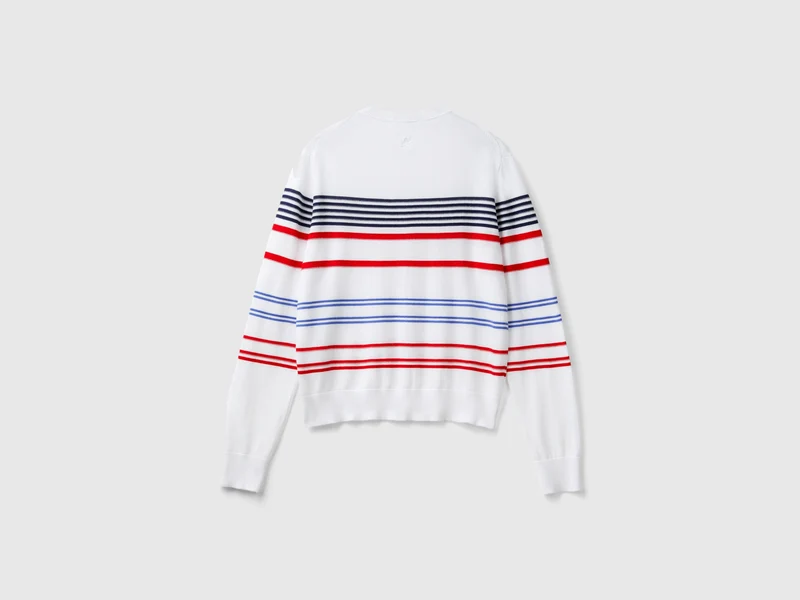 Gestreifter Cardigan aus reiner Baumwolle