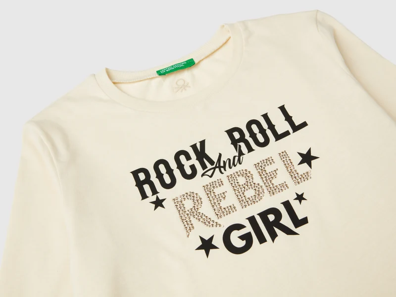 T-Shirt mit Nieten-Applikation