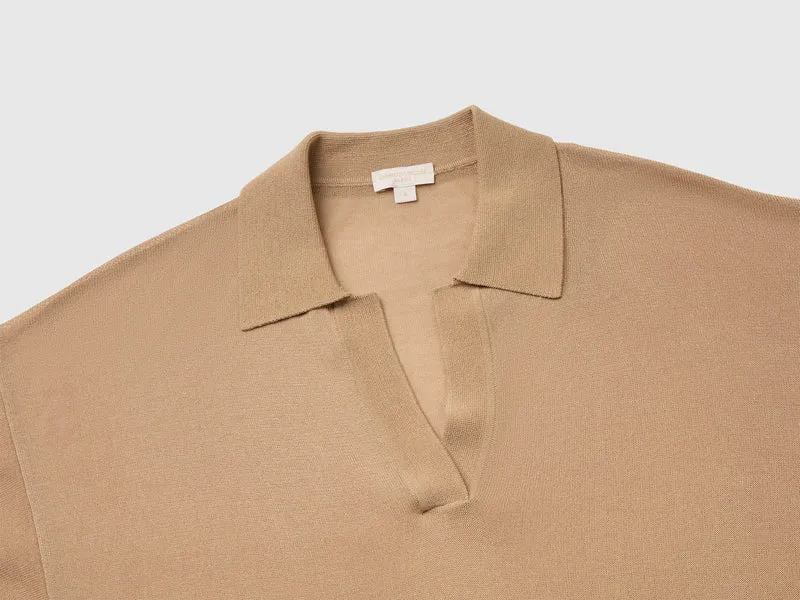Poloshirt aus Bambus-Viskose-Mischgewebe