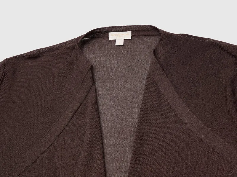 Drapierter Cardigan aus Bambus-Viskose-Mischgewebe