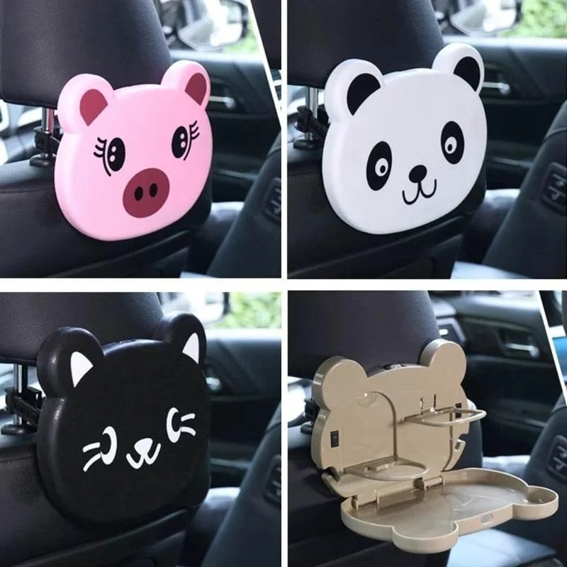 Panda Car Backseat Tray - Multifunctional Organizer for Kids