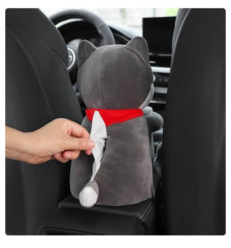 Plush Animal Tissue Box Cover - Cute Decorative Accessory