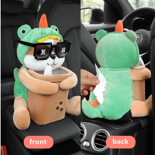 Plush Animal Tissue Box Cover - Cute Decorative Accessory