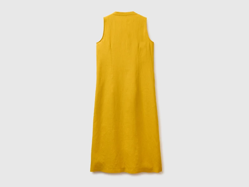 Langes Kleid aus 100 % Leinen