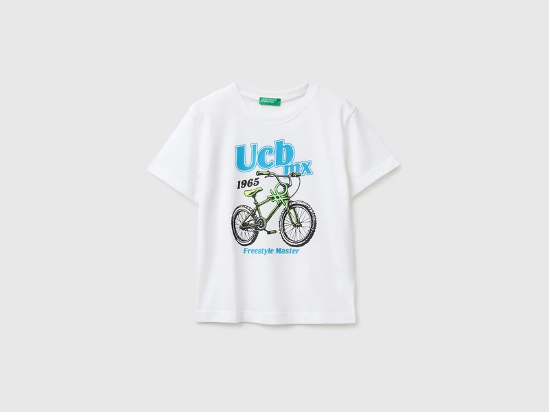 Bio-Baumwoll-T-Shirt mit Logodruck