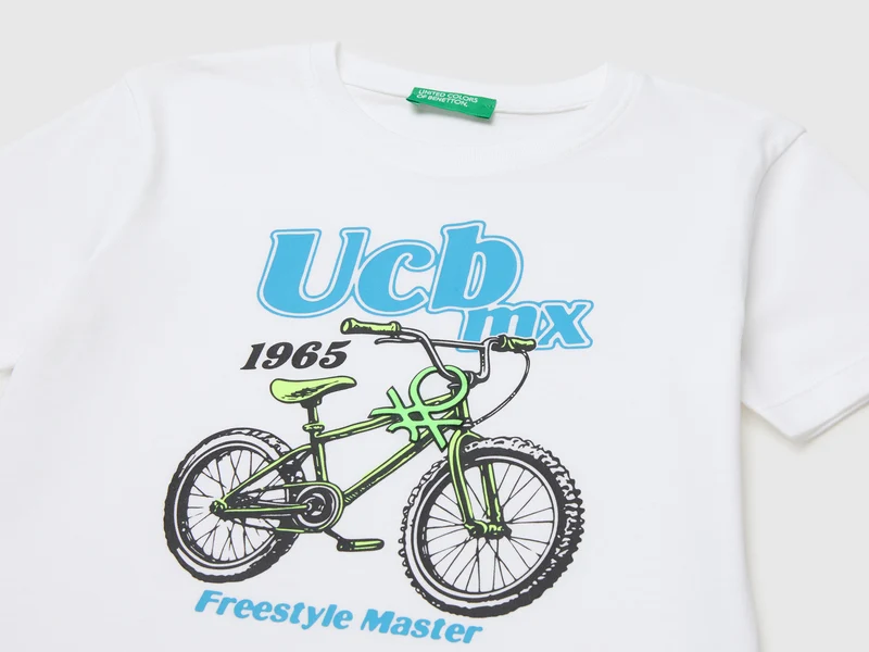 Bio-Baumwoll-T-Shirt mit Logodruck