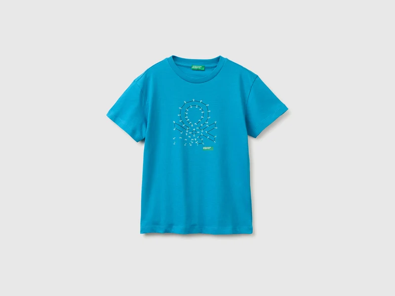 Bio-Baumwoll-T-Shirt mit Logodruck
