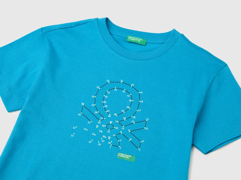 Bio-Baumwoll-T-Shirt mit Logodruck