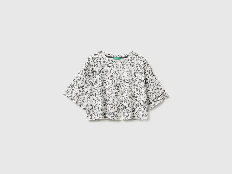 Bedrucktes Cropped-T-Shirt